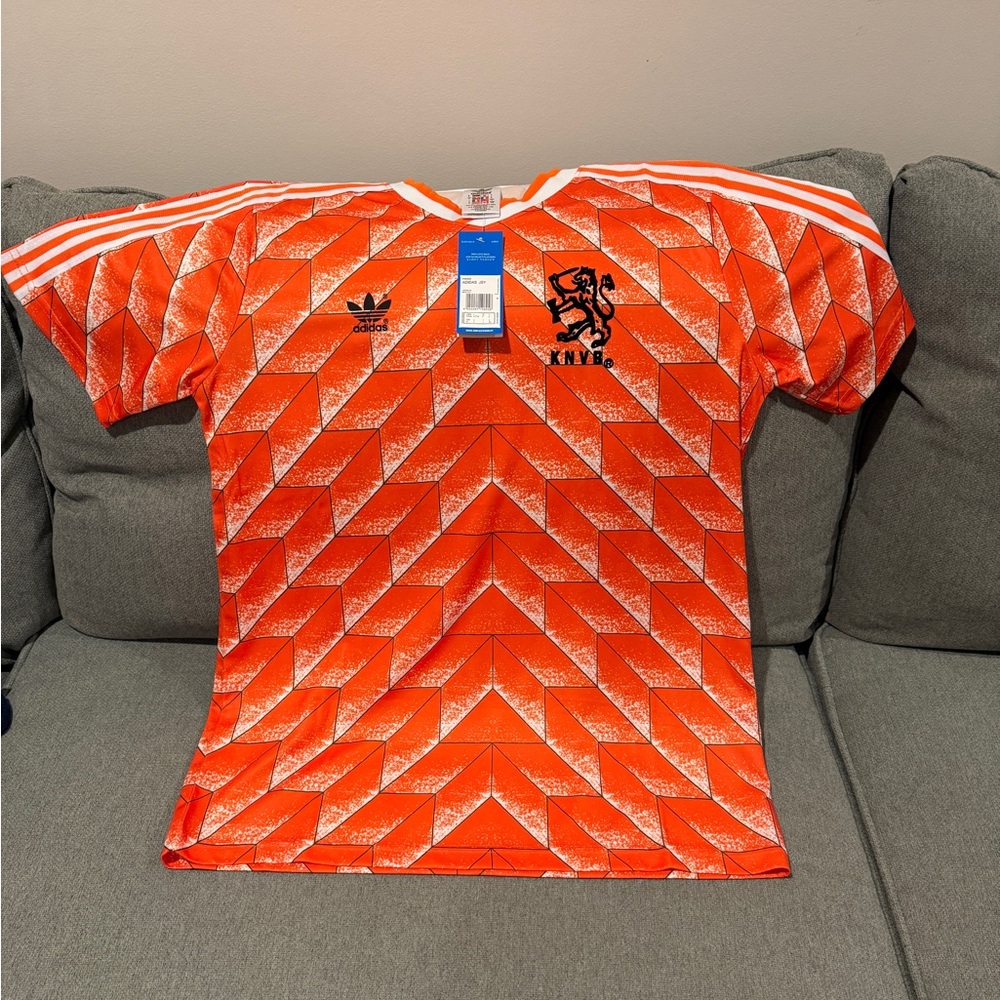 Adidas Originals KNVB Netherlands Retro Jersey – Orange – Size L